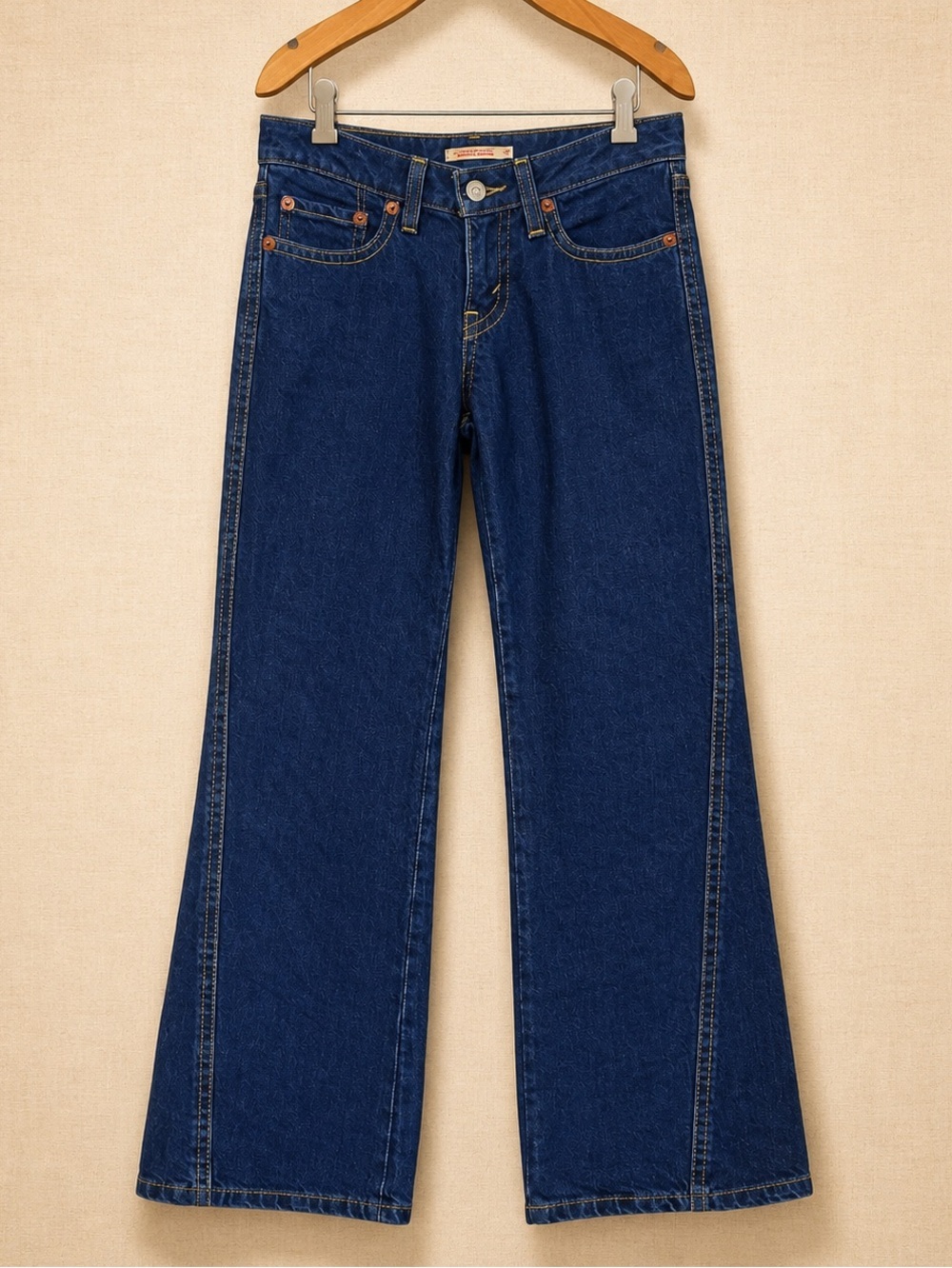 LEVI’S Noughties Bootcut Jeans Y2K Low Rise Dark Wash Flare 27